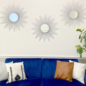 Trio 30&quot; Sunburst Mirrors, Starburst Mirror, Mirror wall decor, Sun mirror, Sunburst mirror, wall decor, large sunburst mirror