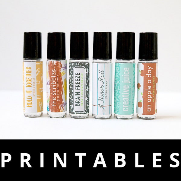 Roller Bottle Labels - Etsy