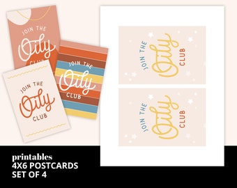 DOWNLOAD - Join the Oily Club Postcards 4x6 printable | welcome mail for your essential oil team