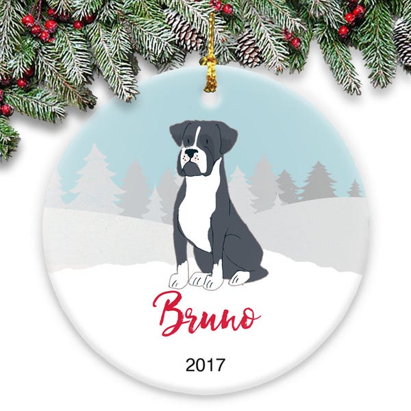 Keeshond Dog Porcelain Hanging Ornament Pet Gift 'Santa.. I