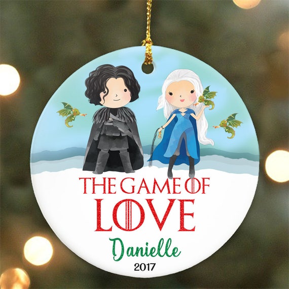 The Game Of Love Cartoon Jon Snow And Daenerys Game Of Etsy