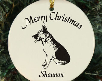 Personalized German Shepherd (Dog Breed) Ornament - Personalized with Name