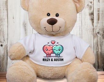 Personalized Plush Teddy Bear – Custom Text On Hoodie, 16 Inch Green Stuffed Animal Gift For Valentine's/Birthday - View #5