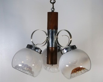 Vintage Glass Pendant Lamp / Murano / Venice / Italy