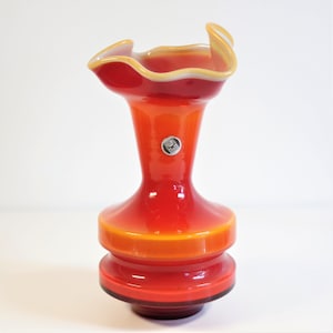 Vintage Handmade Vase / Fabrika Stakla Prokuplje / Yugoslavia / Midcentury