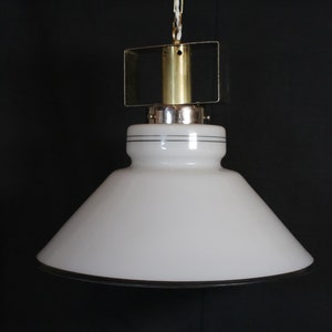Vintage glazen hanglamp / Gemaakt in Italië / Muranoglas / Midcentury