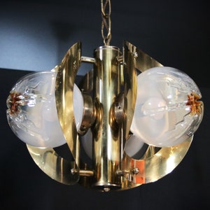 Vintage Glass Pendant Lamp / Murano / Venice / Italy