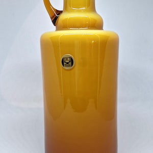 Vintage Handmade Vase / Fabrika Stakla Prokuplje / Yugoslavia / Midcentury