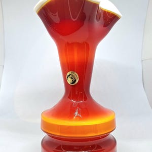 Vintage Handmade Vase / Fabrika Stakla Prokuplje / Yugoslavia / Midcentury