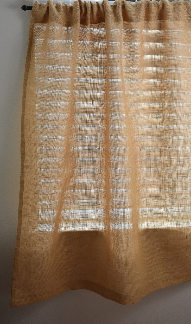 Organic Burlap Curtains Blackout Lining Available Custom Etsy
