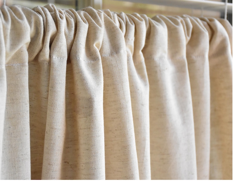 Organic Linen cotton curtain Blackout lining available on Etsy