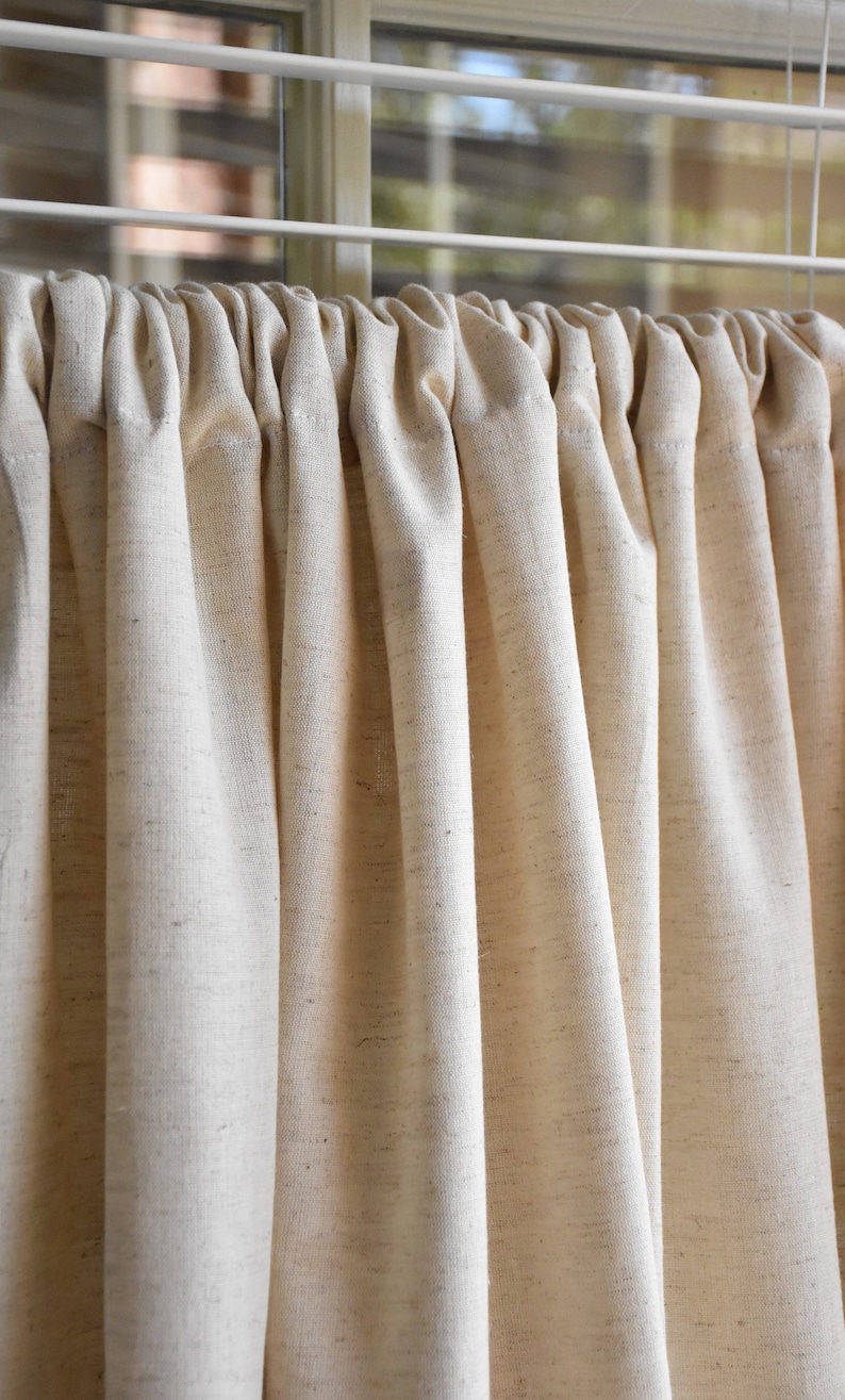 Organic Linen cotton curtain Blackout lining available on Etsy