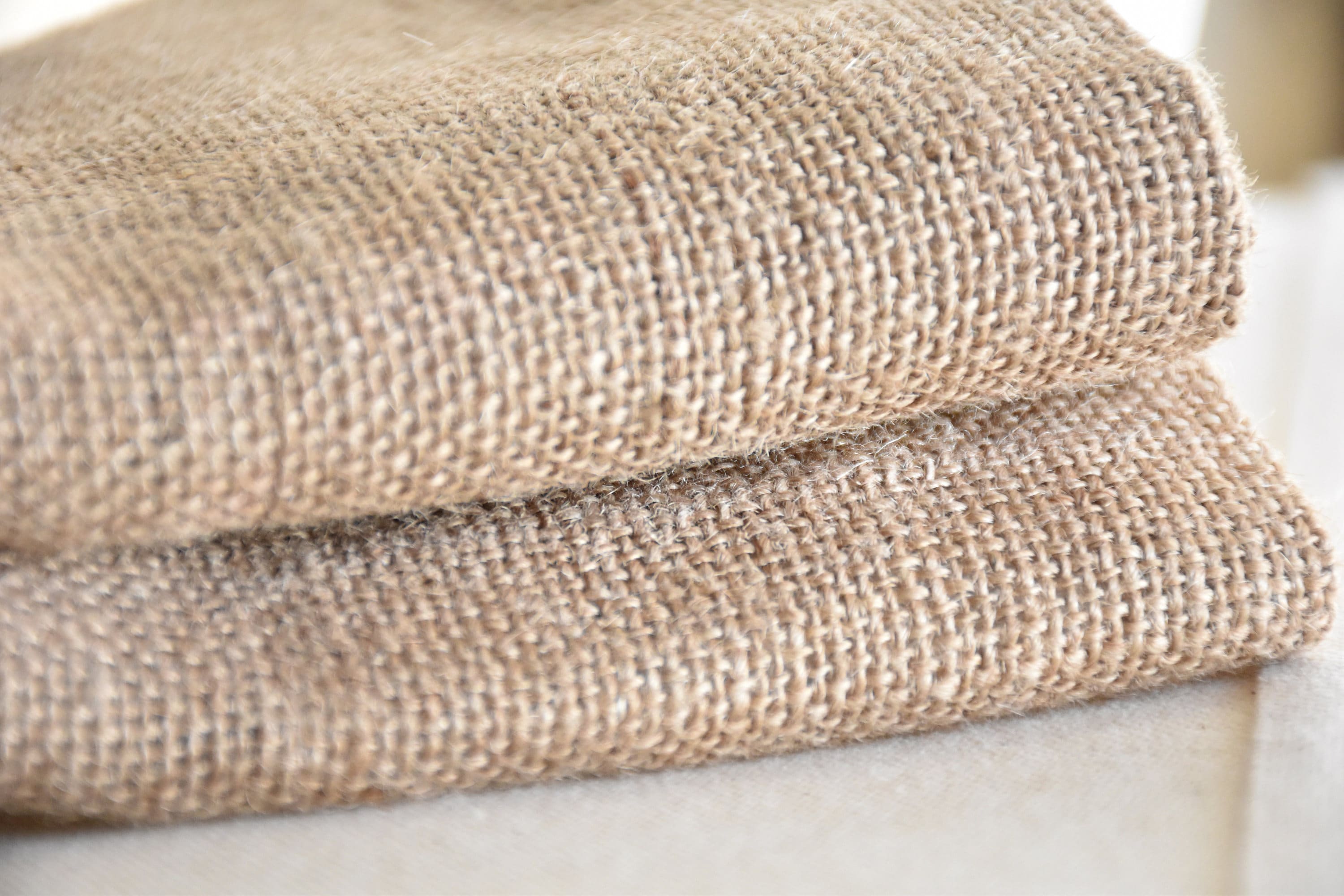 60 Wide Burlap Curtains Blackout lining available | Etsy