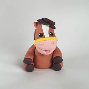 Paardentaart topper, boerderij cake topper