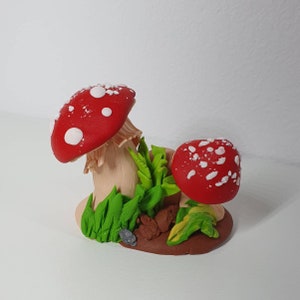 Mushroom photo holder, Mushroom note holdre, Mushroom table decor