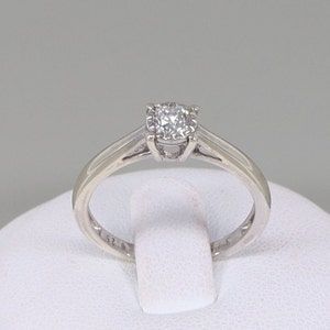 9ct White Gold Diamond Solitaire Ring