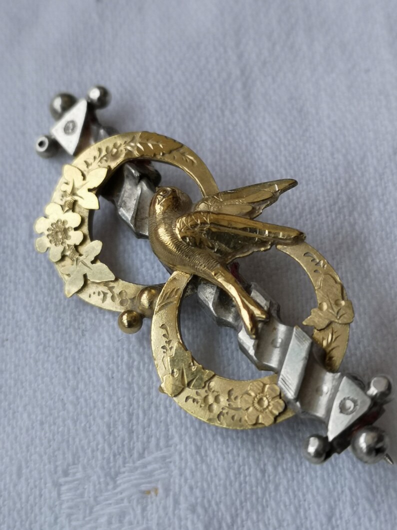 victorian silver sweetheart brooches