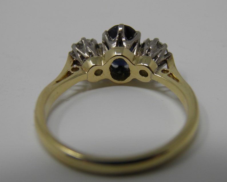 A Classic and beautiful vintage 18ct Sapphire and Diamond Trilogy ring
