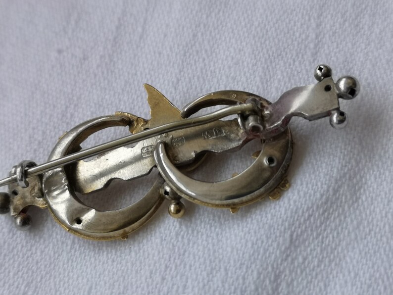 victorian silver sweetheart brooches