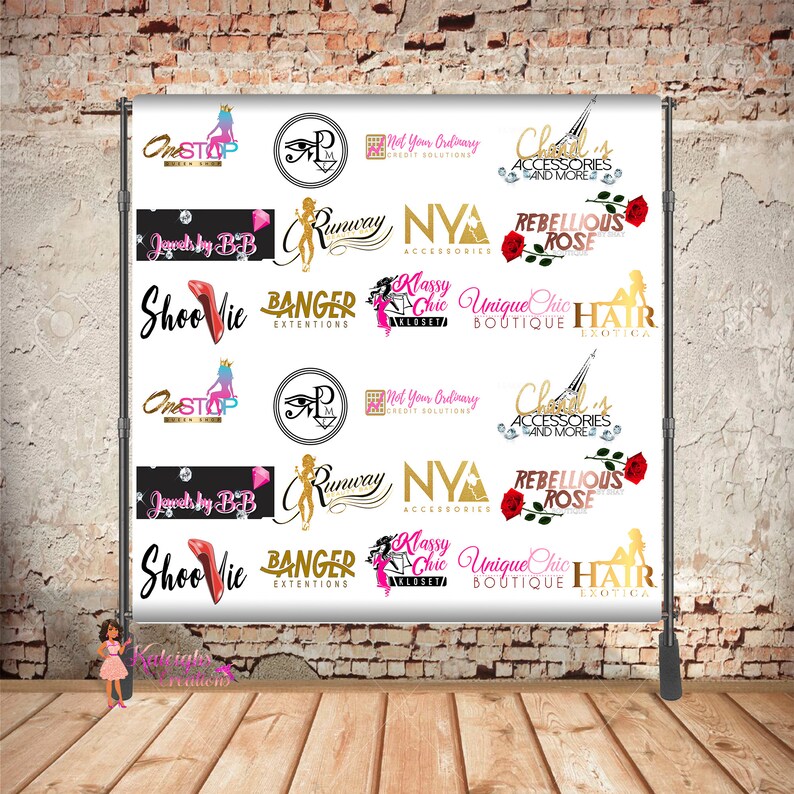 6x6 Step and Repeat Backdrop/ Pop Up Shop Backdrop/ Event Etsy