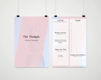 Pre-Made Printable Planner Template | Clean Minimalist | Customizable | Google Docs / Windows Word DOCX / Mac Pages / A4 / Letter Available
