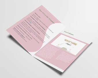 eBook Template Minimalist | Rose Pink | Customizable Template | Google Docs / Windows Word DOCX / Mac Pages / A4 / Letter Available