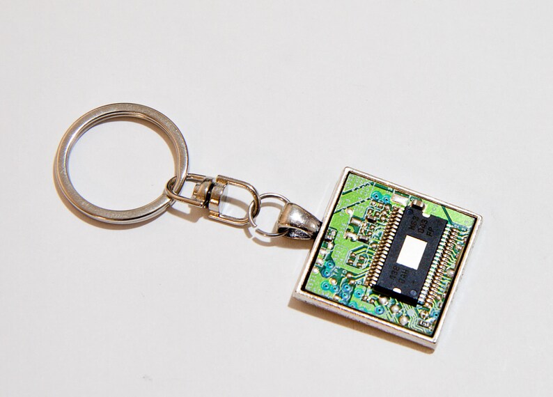 Computer keychain Techie gifts Geeky keychains Electrical Etsy