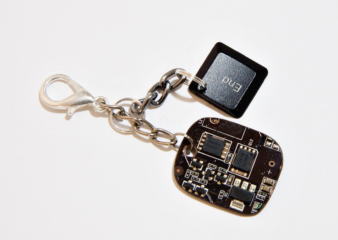 Geek keychain Circuit board art Modern keychain Computer geek Etsy