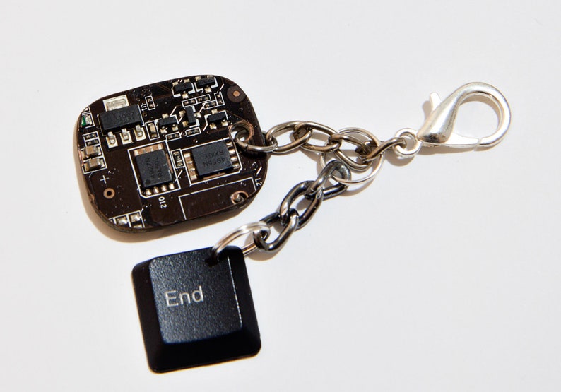 Geek keychain Circuit board art Modern keychain Computer geek Etsy