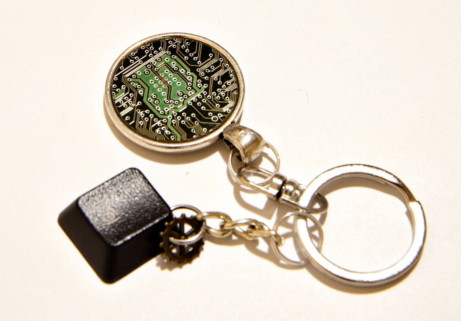 Cool keychains Circuit board art Modern keychain Geek keychain Etsy