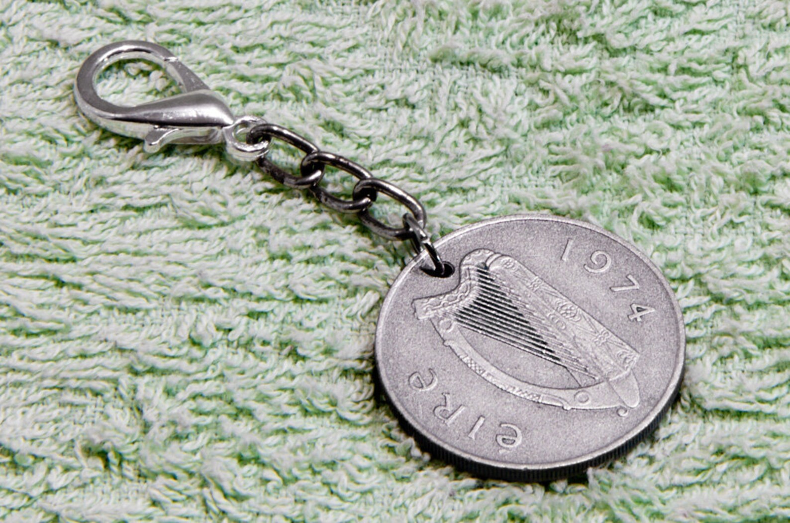 Cool keychains Old coins Money keychain Irish coin Mens key Etsy