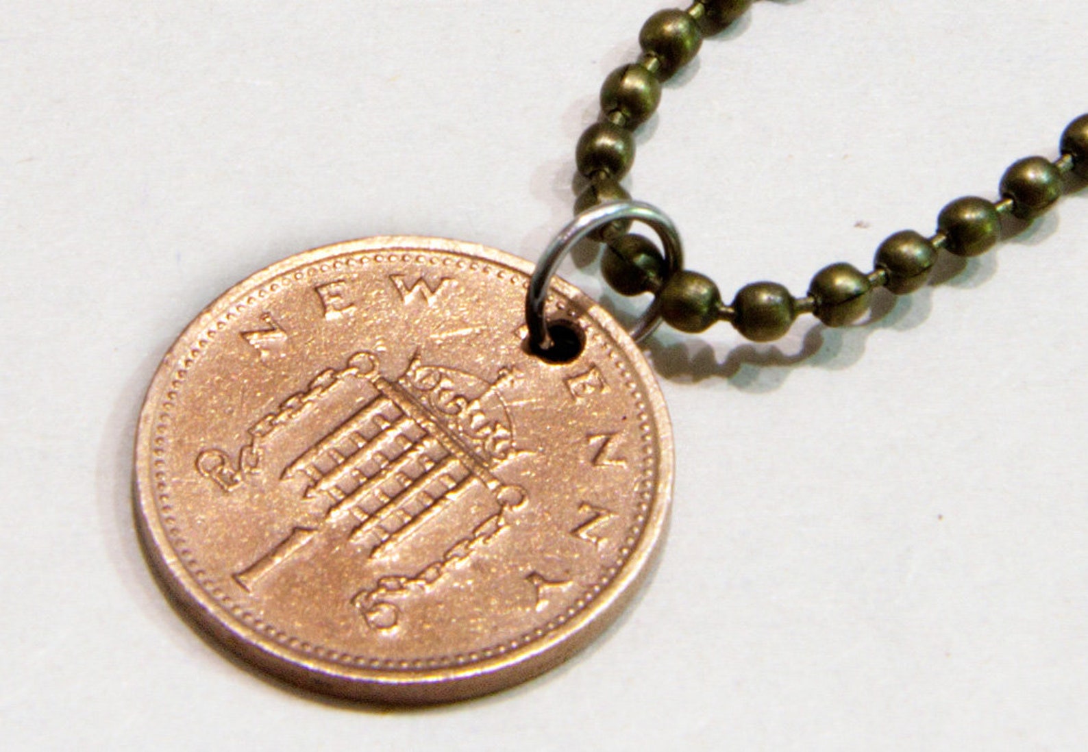 Old coin necklace British coin jewelry Cool mens necklace Mens Etsy