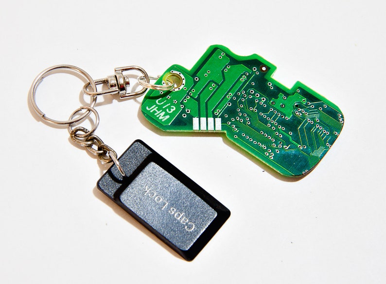 Circuit board Cpu keychain Geek gifts for him Recycled Etsy