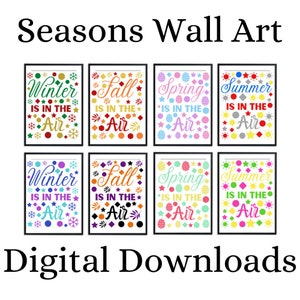 Winter Herbst Frühling Sommer Wand Kunst Digitale Downloads