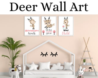 Nursery Baby Deer Wall Art Digital Downloads