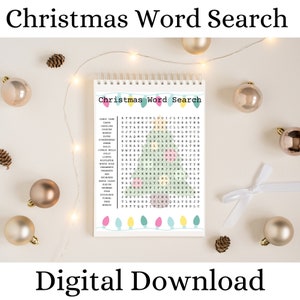 Christmas Word Search Digital Download
