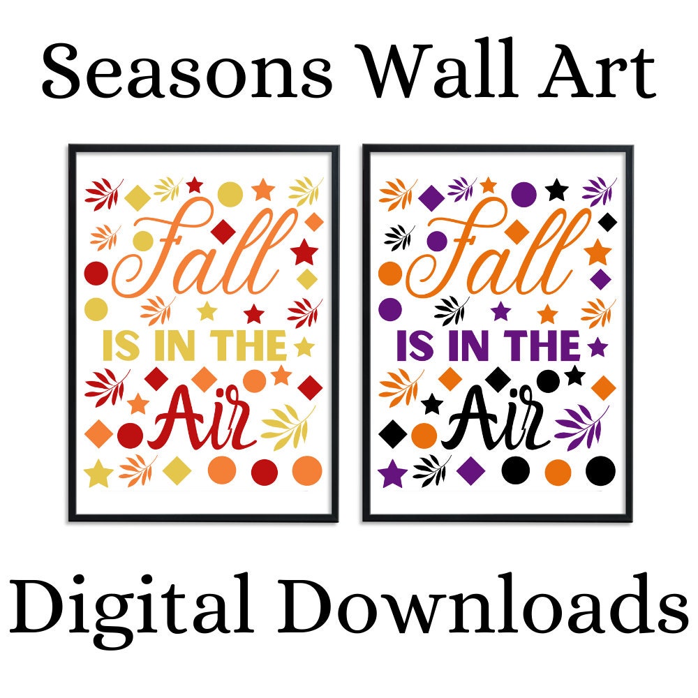Winter Fall Spring Summer Wall Art Digital Downloads - Etsy