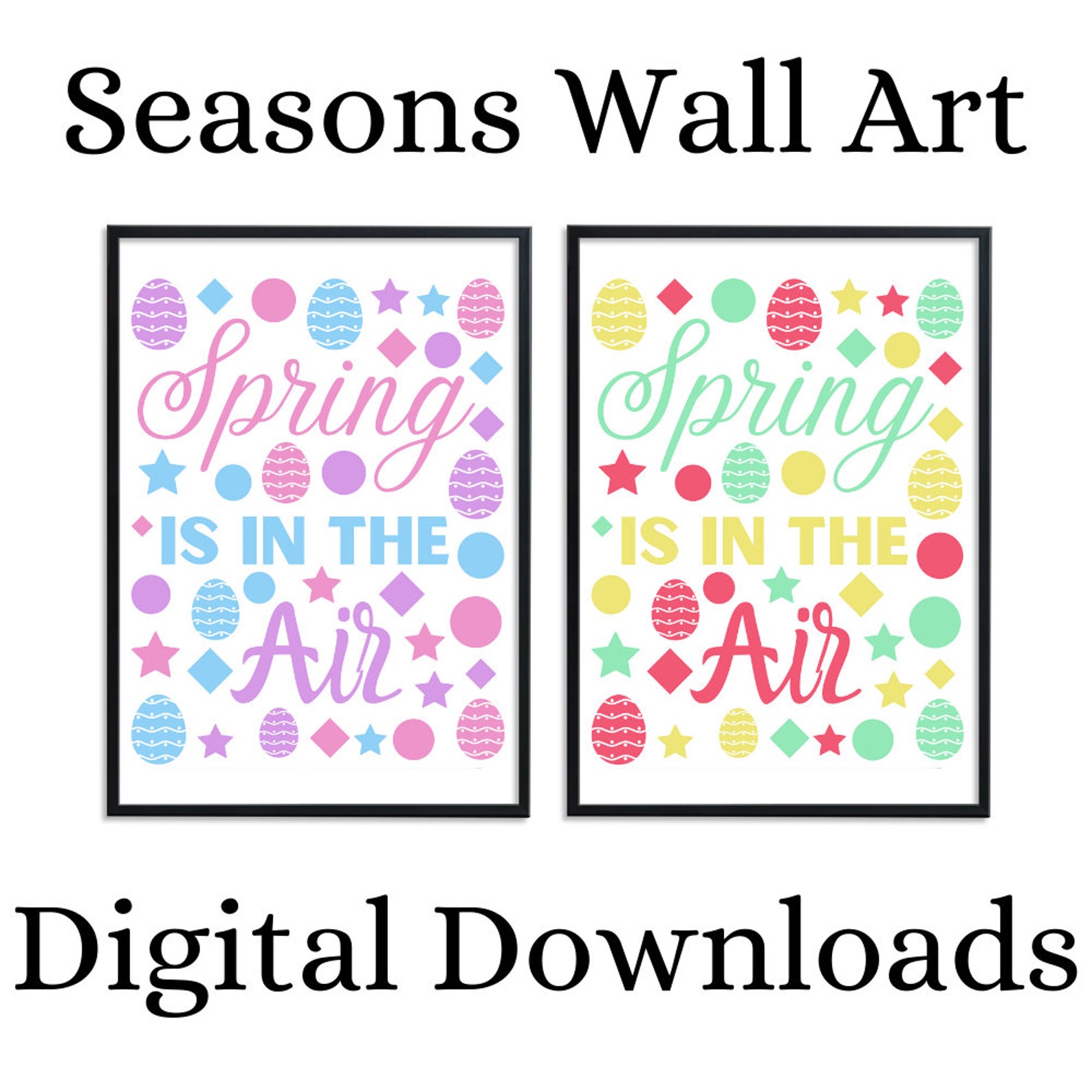 Winter Fall Spring Summer Wall Art Digital Downloads - Etsy