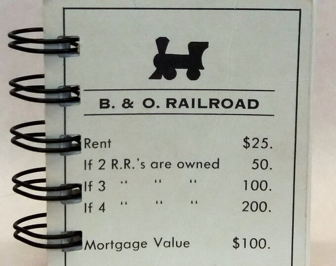B&amp;O Railroad Monopoly Notepad Train Fans Spiral Bound | Etsy