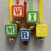 Custom Vintage Christmas Tree Ornament, Vintage Wooden Alphabet Block, Stocking Stuffer, Initial, Children, Grandchildren, Made to Order
