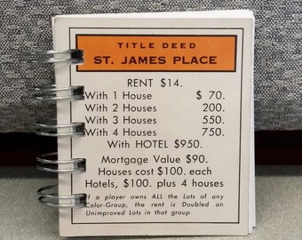 Monopoly Notepad Monopoly St. James - Etsy