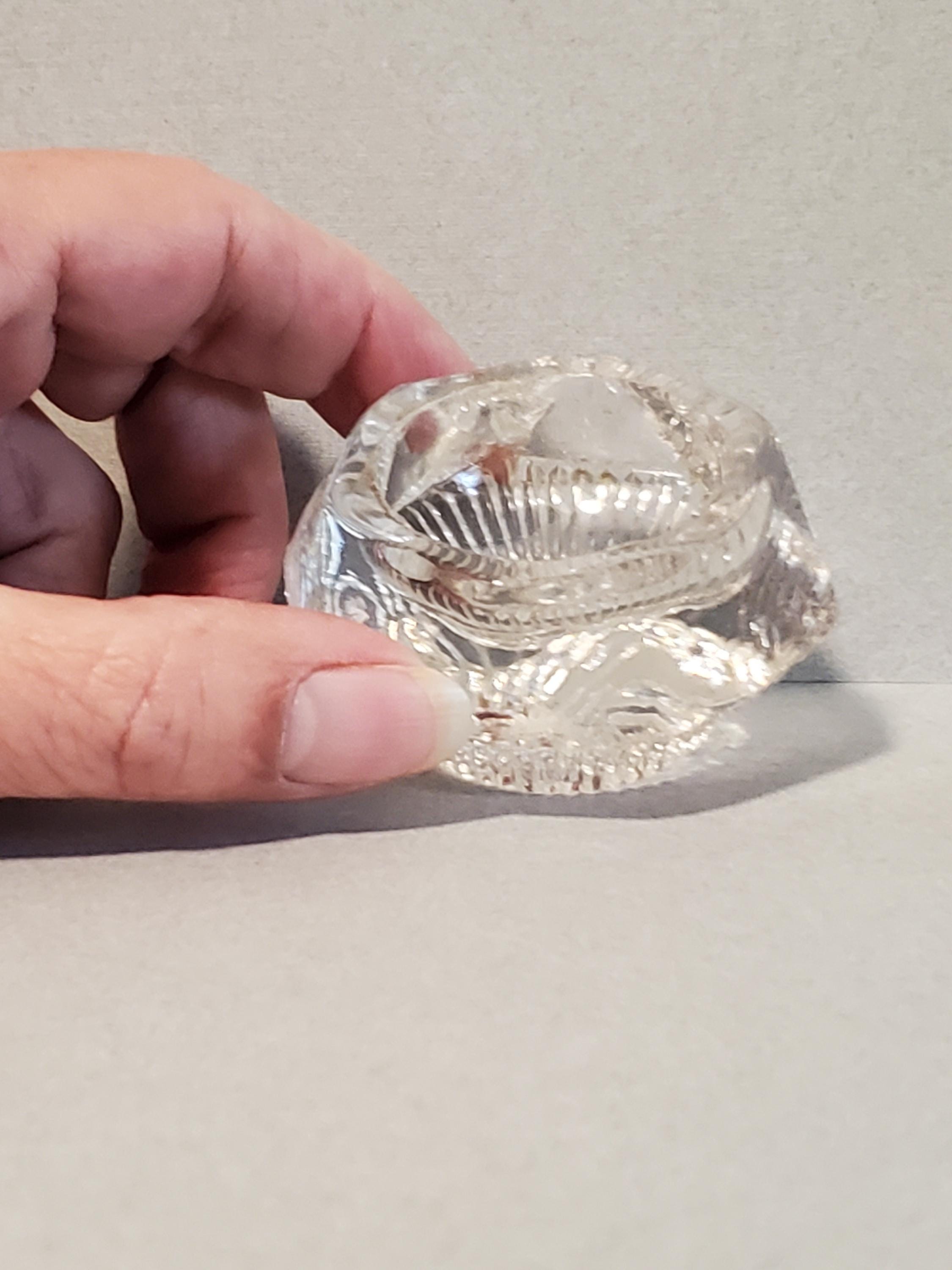 Vintage Glass Salt Cellars, Antique Salt Cellar, Crystal Salt