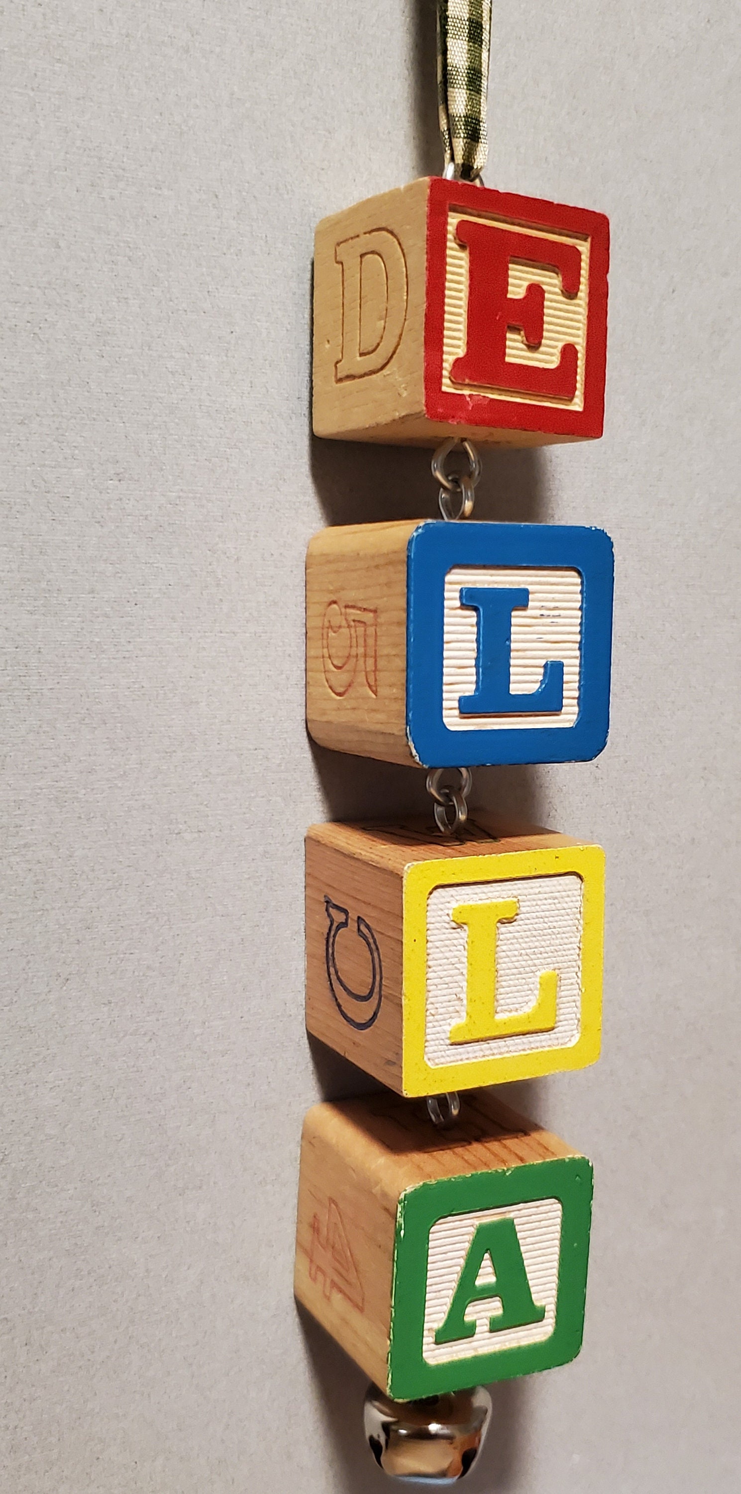Custom Name Block Ornament, Custom Christmas Tree Ornament, Baby's ...