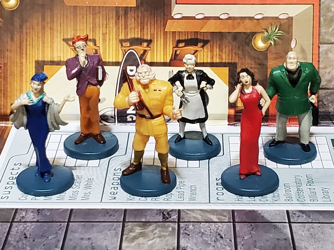 Vintage Clue Game Pieces Suspect Figure Tokens Metal Game Etsy