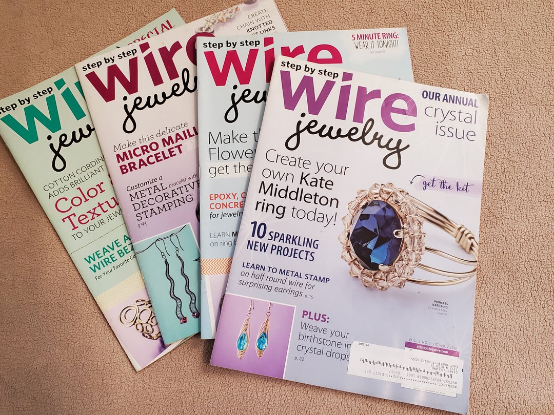 Lot of 4 Step by Step Wire Jewelry Magazines, 2016, Apr/may, June/july ...