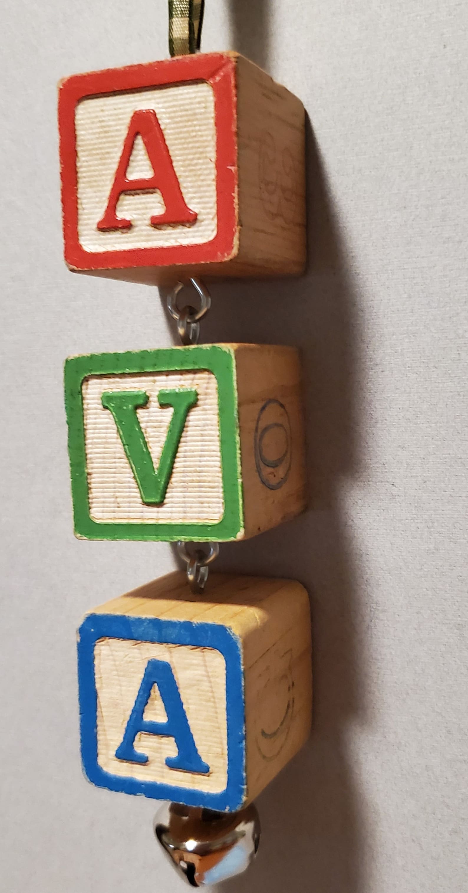 Custom Name Block Ornament, Custom Christmas Tree Ornament, Baby's ...