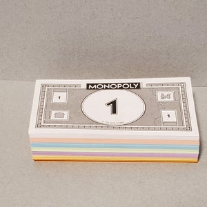 Genuine Monopoly Money, Complete Set of Paper Money, 500 Dollar Bills, Mixed Media, Crafts, Jewelry, Decoupage, Scrapbooking, Beadmaking