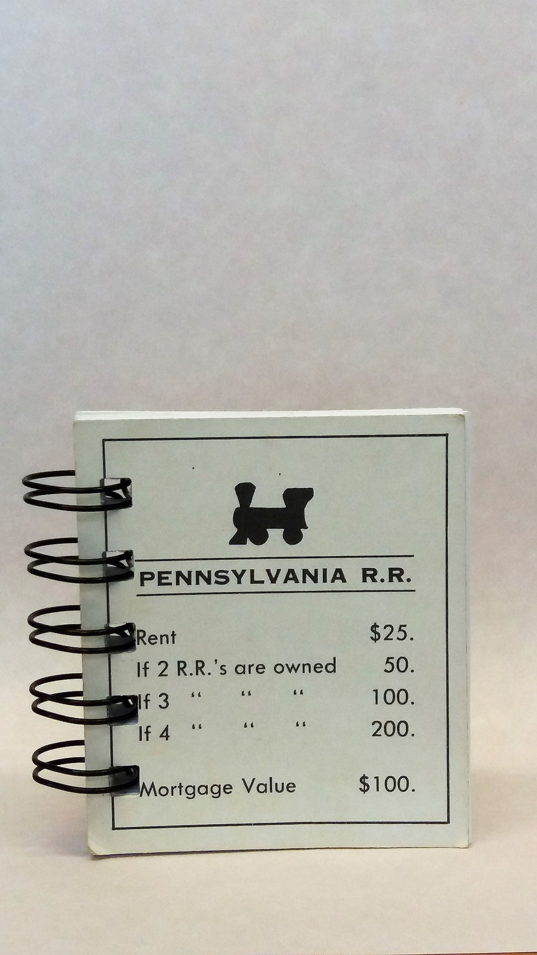 Pennsylvania Railroad, Monopoly Notepad, Train Fans, Spiral Bound