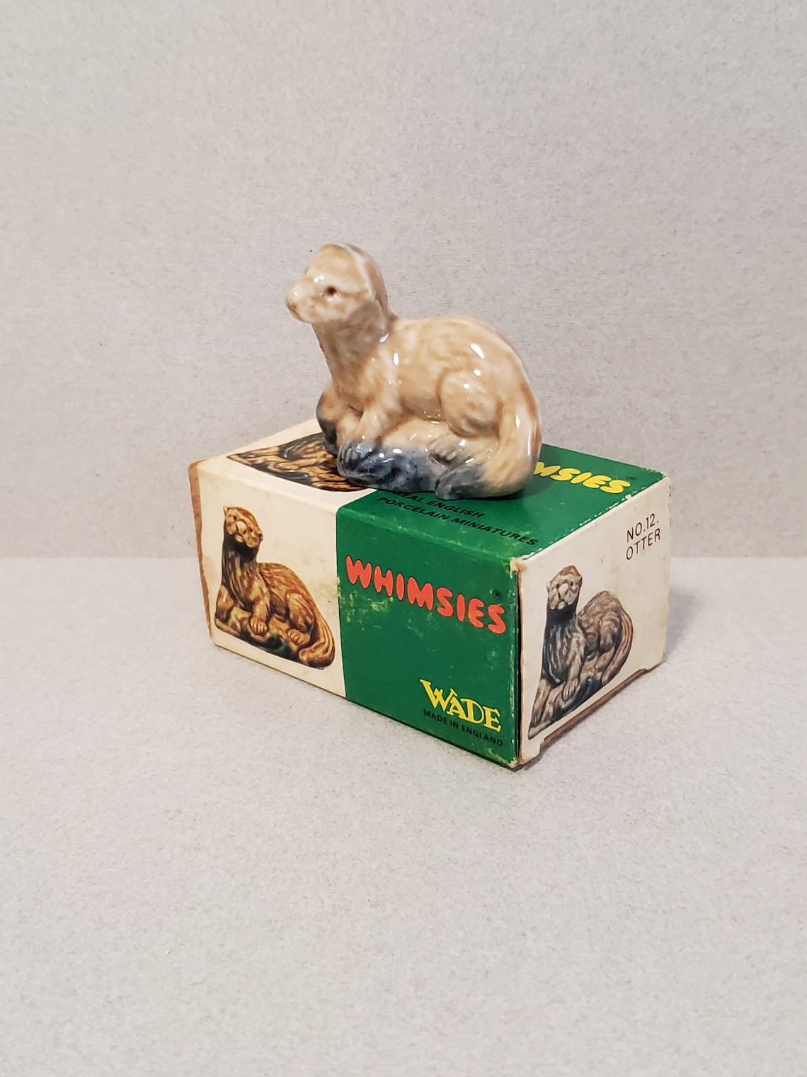 Wade Whimsies Otter With Original Box Vintage Wade Set 3 Etsy