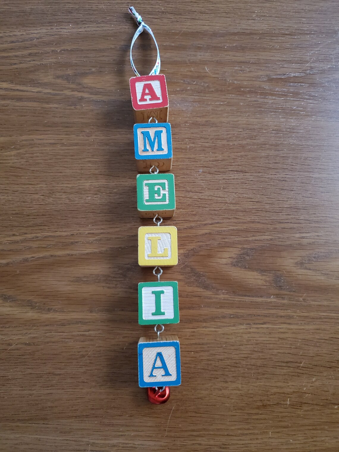 Custom Name Block Ornament, Custom Christmas Tree Ornament, Baby's ...